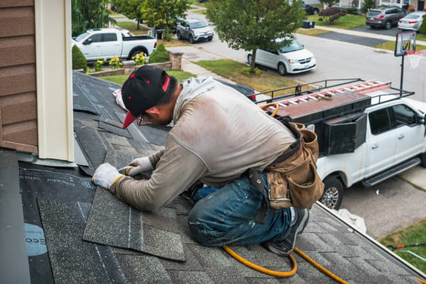 Professional Gutter Repair And Installation technician working in Hereford, OR